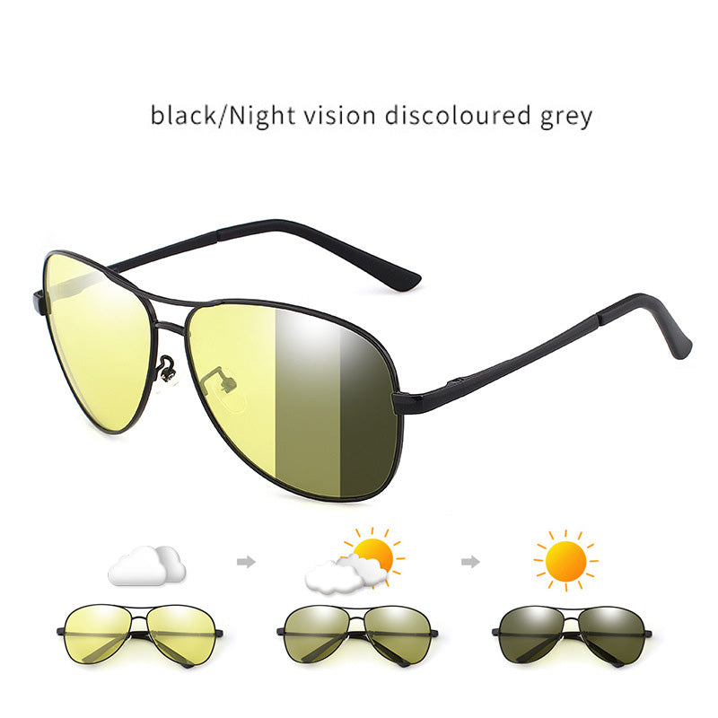 Polarized Retro Frog Metal Sunglasses, UV400
