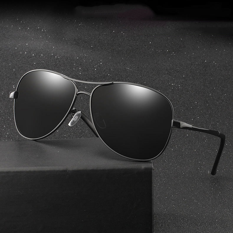 Polarized Retro Frog Metal Sunglasses, UV400