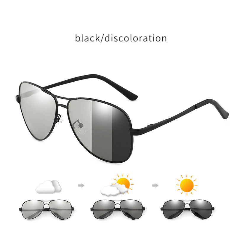 Polarized Retro Frog Metal Sunglasses, UV400